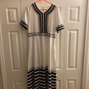 Elegant Black and White Dress